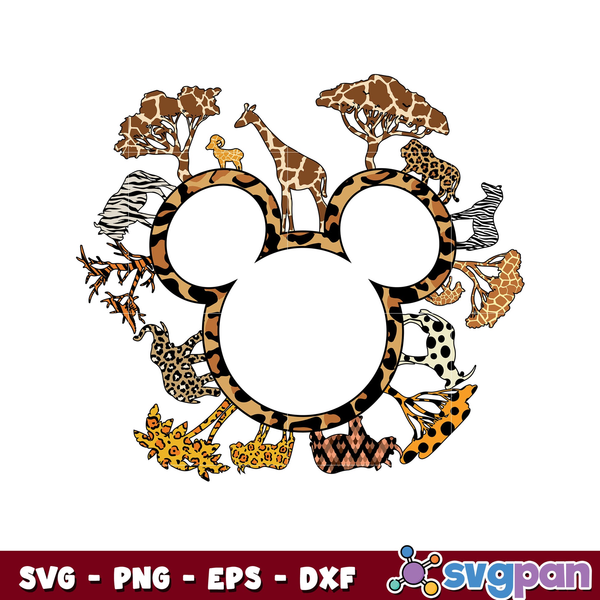 Mickey head animal kingdom design svg, disney animal kingdom svg