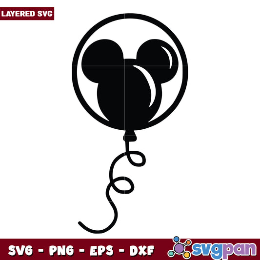 Mickey head balloon svg, disney mickey svg, disneyland svg