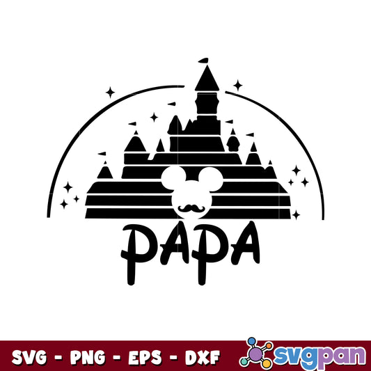 Mickey head disney castle black svg, mickey castle​ svg, mickey mouse svg