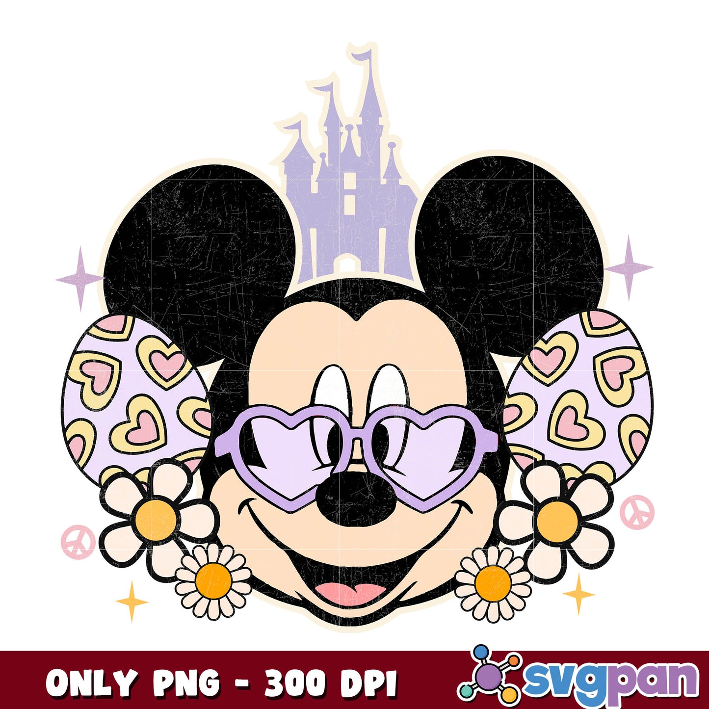 Mickey head easter vibes png