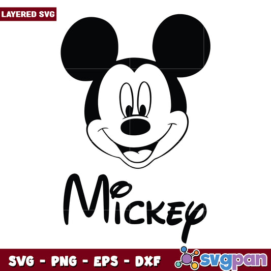 Mickey head funny design svg, disney mickey svg, disneyland svg