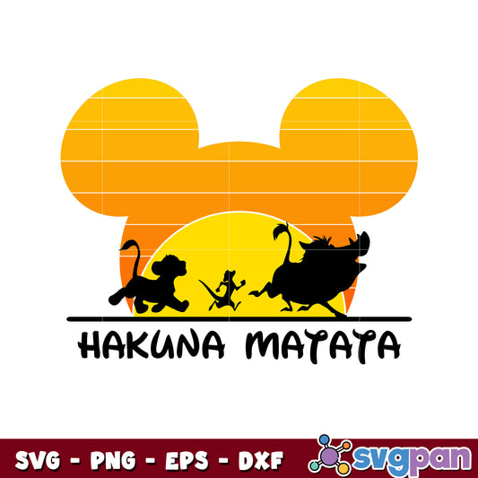 Mickey head hakuna matata svg, hakuna matata svg, mickey head svg