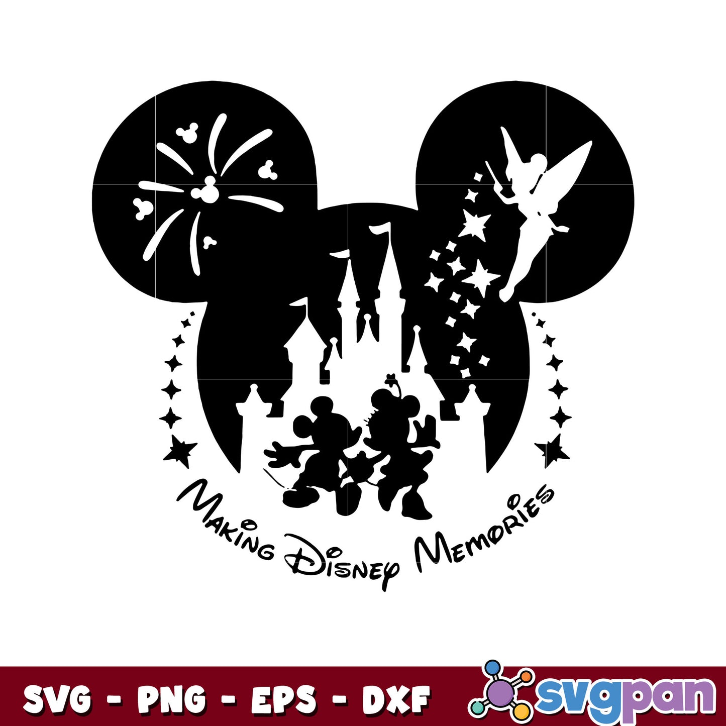 Mickey head making disney memories svg, mickey mouse and minnie svg