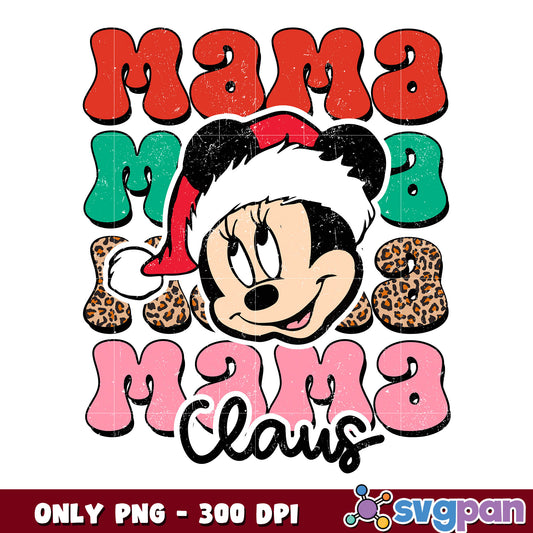 Mickey head mouse mama claus png