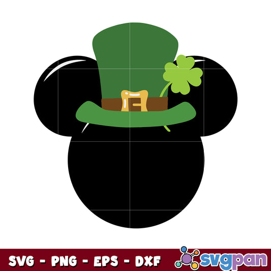 Mickey head patrick's day design svg, mickey mouse​ svg