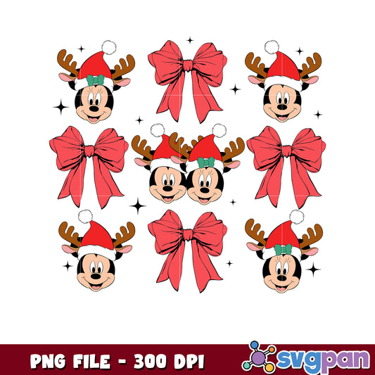 Mickey head reindeer png, christmas png, disney christmas ​png