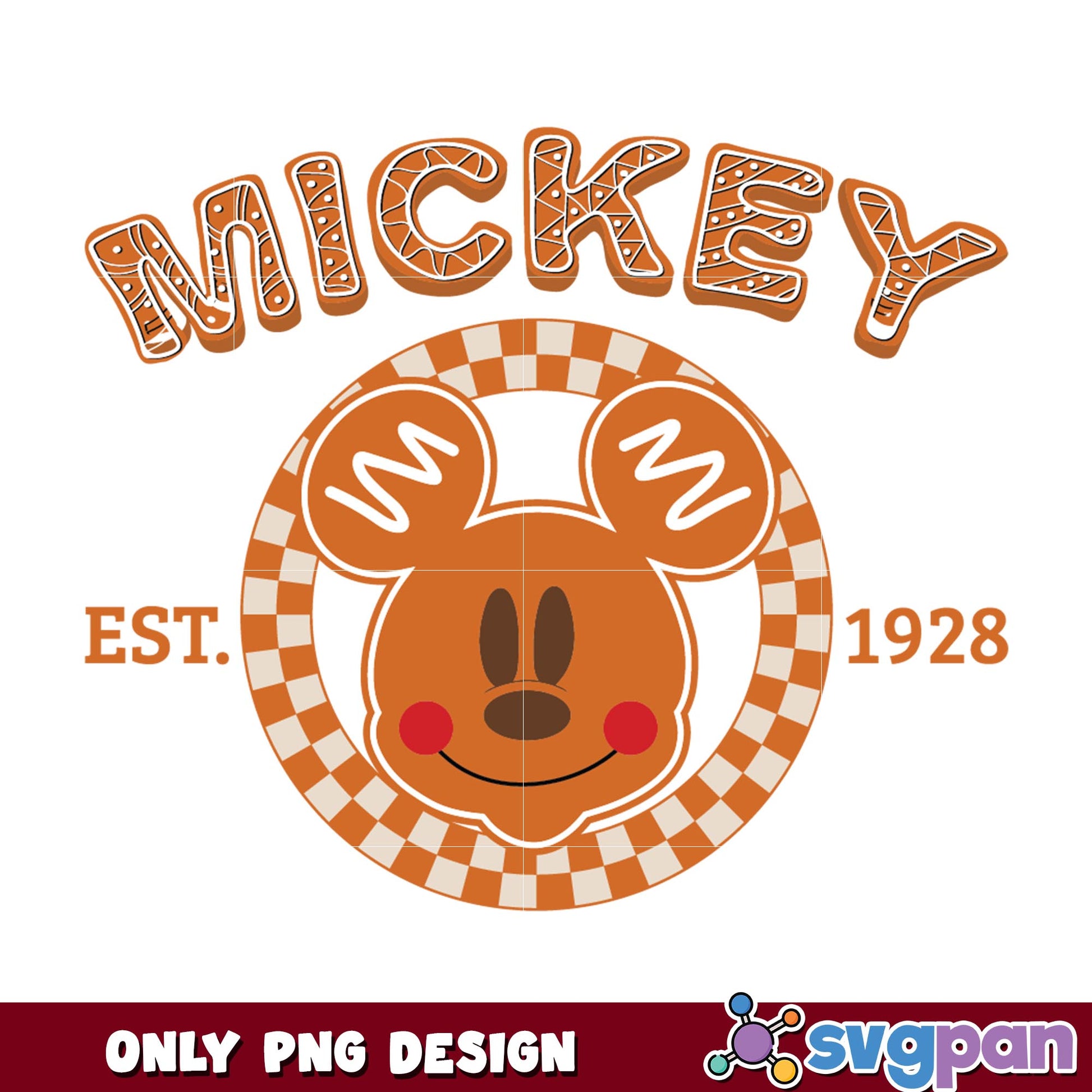 Mickey hed est 1982 christmas png