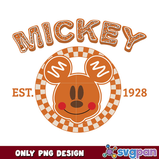 Mickey hed est 1982 christmas png