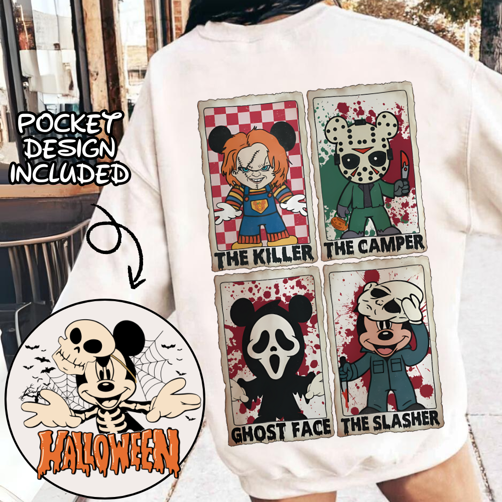 Mickey horror movie characters png, trick or treat png , halloween cartoons png