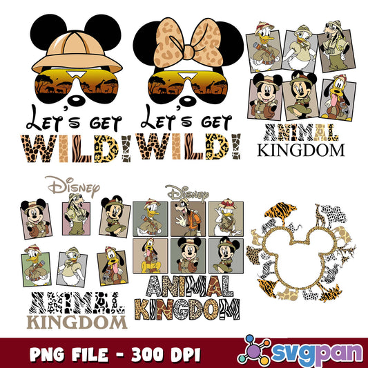 Mickey lets get wild png bundle