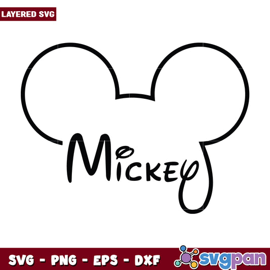 Mickey letter design svg, disney mickey svg, disney cartoons svg