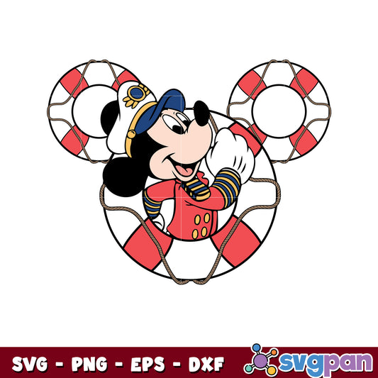 Mickey lifebuoy swimming design svg, mickey head svg, mickey svg