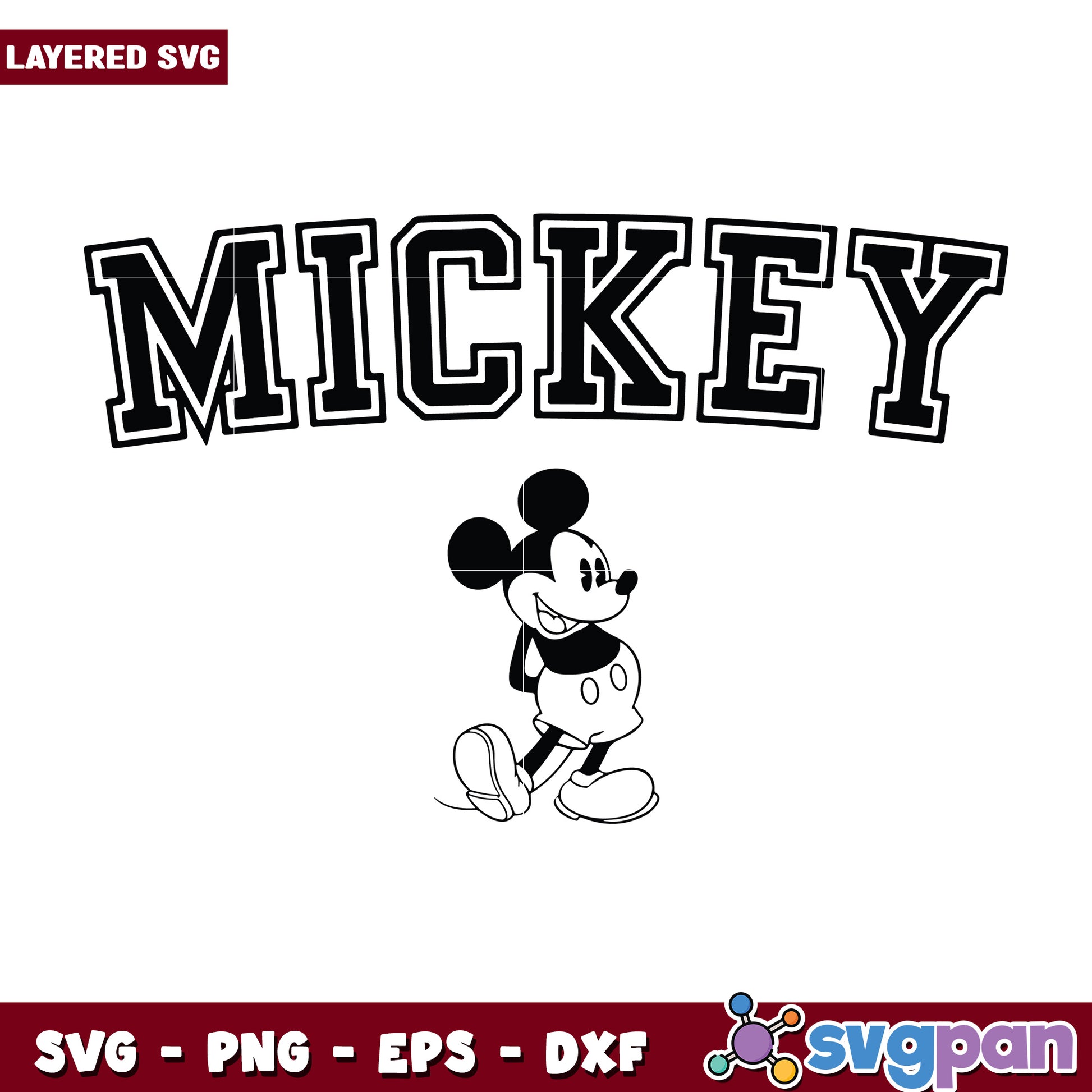 Mickey logo design svg, disney mickey svg, disney cartoons svg