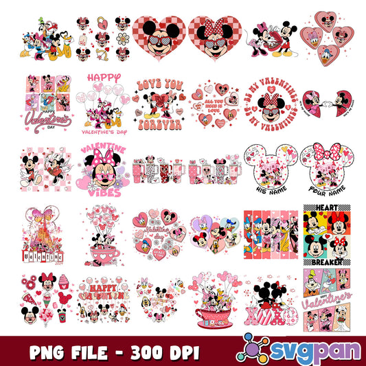 Mickey love you forever png bundle