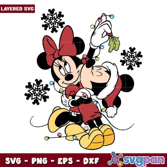 Mickey minnie christmas svg, disney characters svg, christmas logo svg