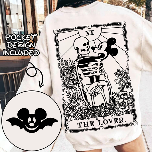 Mickey mouse and skeleton the lover png, trick or treat png , halloween cartoons png