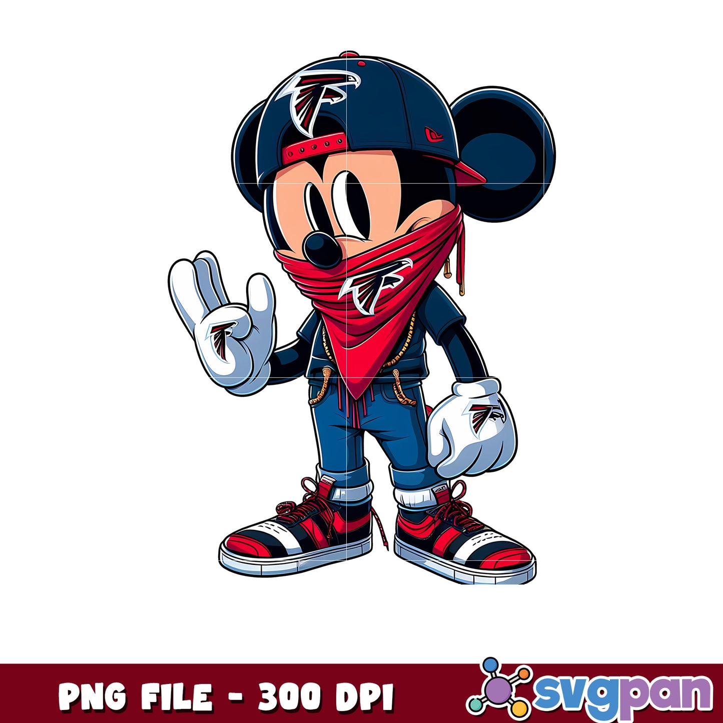 Mickey mouse atlanta falcon png, disney sports png, nfl teams png