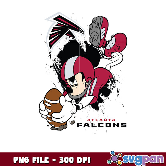 Mickey mouse atlanta falcons design png, nfl falcons, rugby american png
