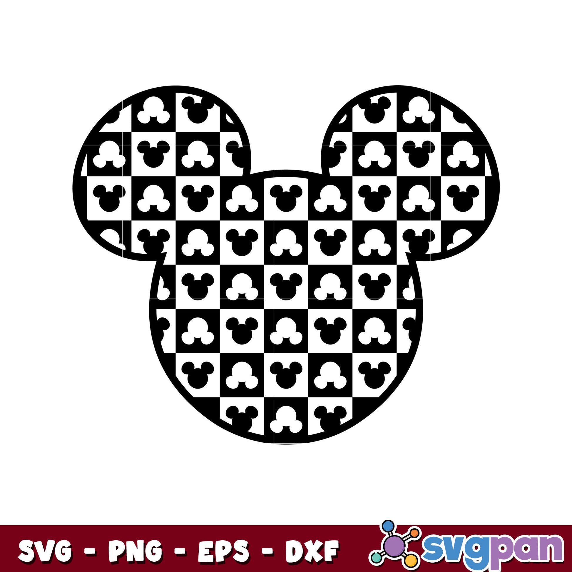 Mickey mouse black head svg, black mickey mouse​ svg, disney svg