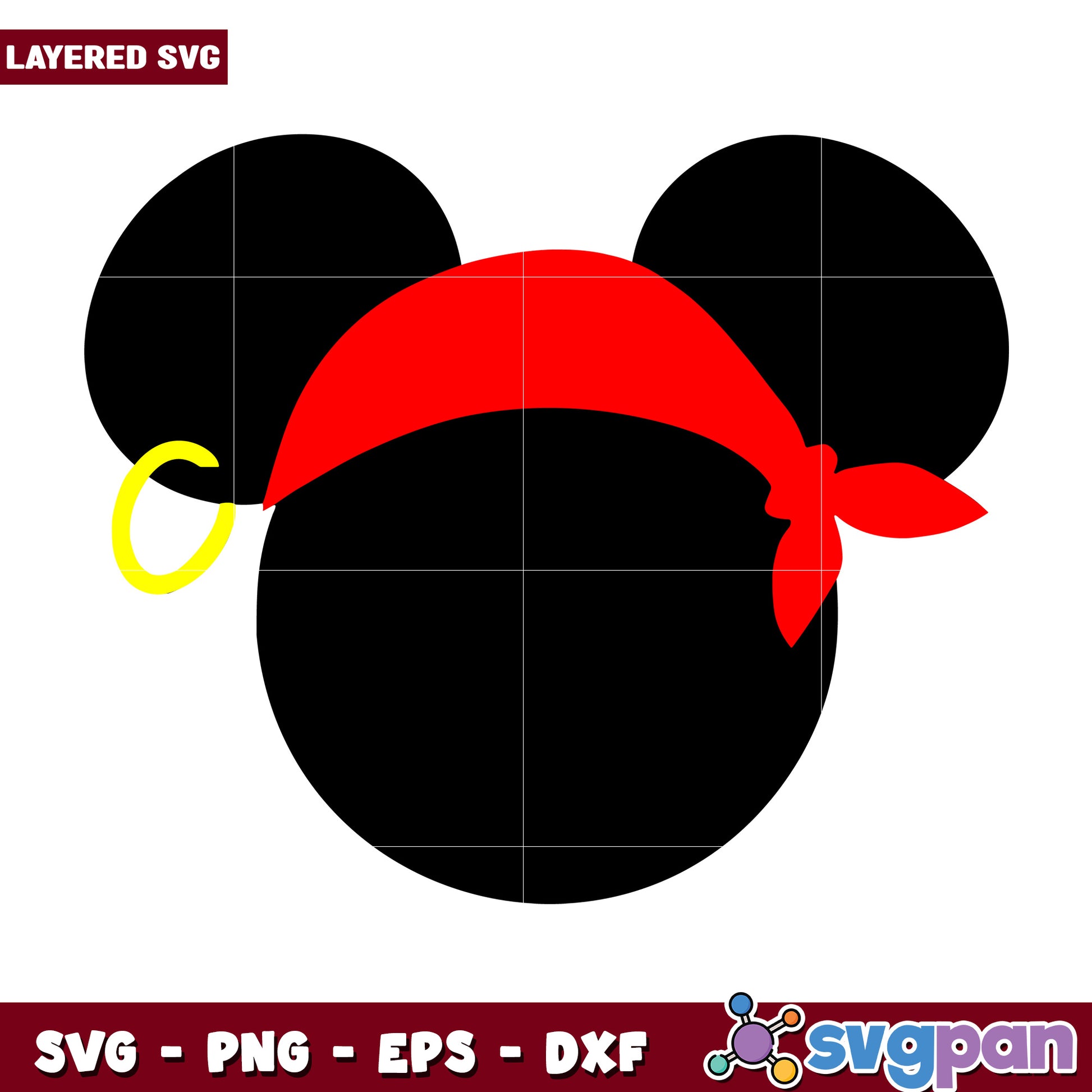 Mickey mouse black point pirate design svg, mickey mouse toys svg, disneyland svg