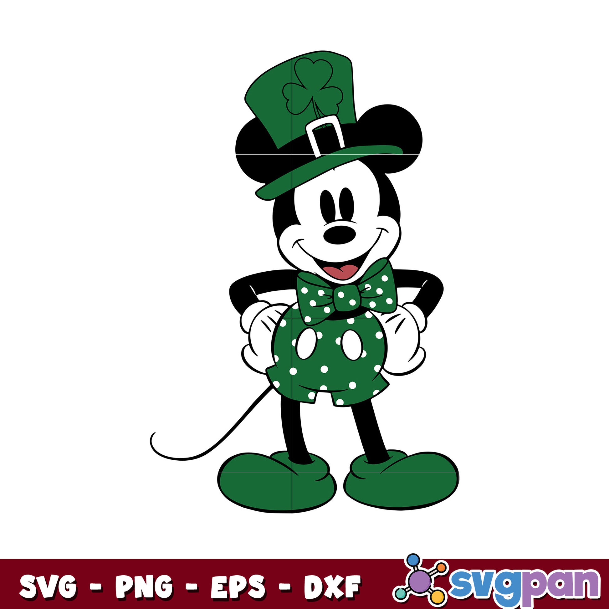 Mickey mouse boy patrick's day design svg, mickey st patrick's day​ svg