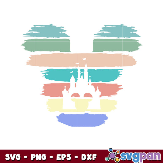 Mickey mouse castle disney svg, mickey head svg, mickey mouse svg