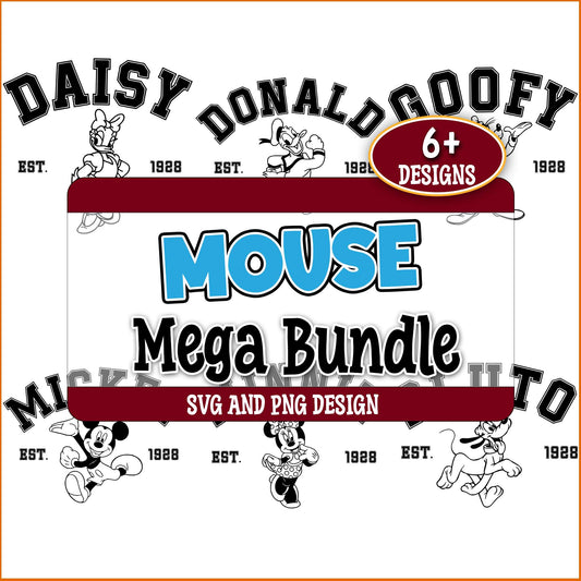 Mickey mouse characters est svg bundle