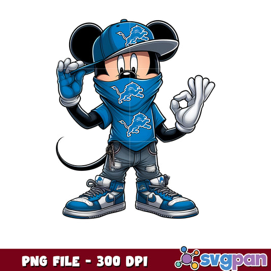Mickey mouse detroit lions png, disney sports png, nfl teams png