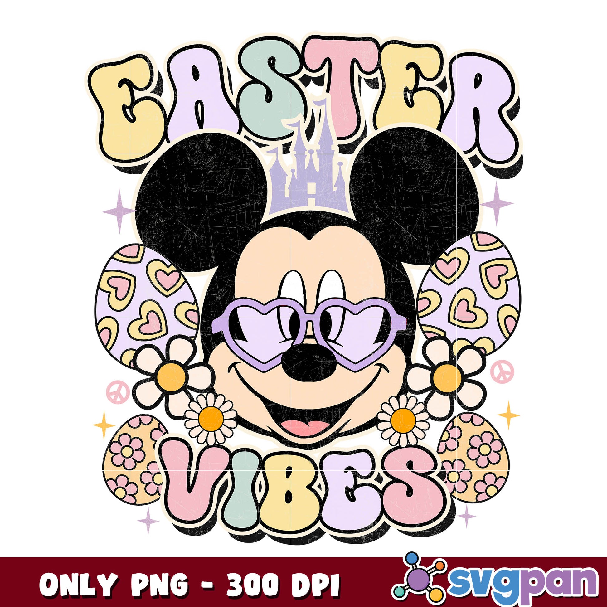 Mickey mouse easter vibes png