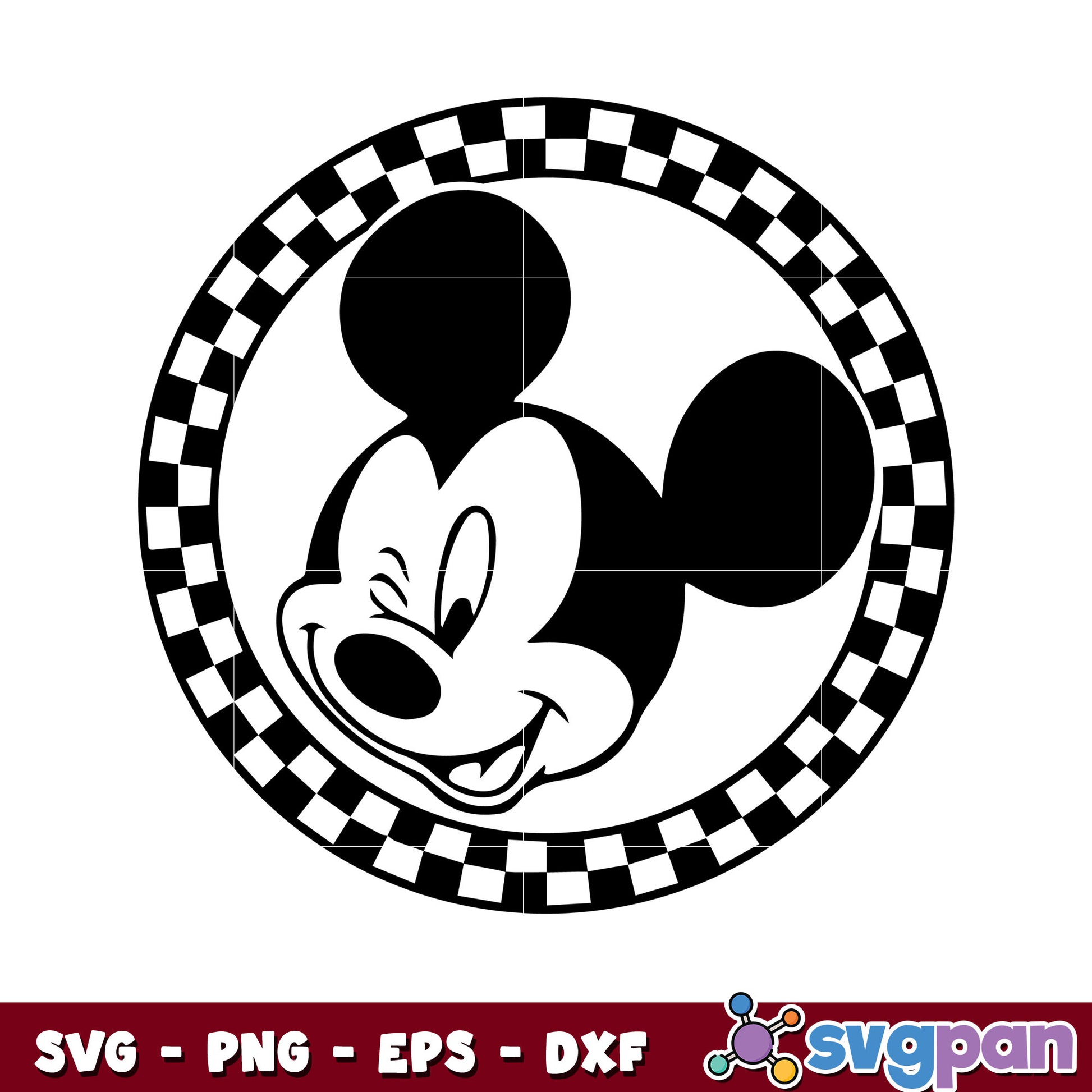 Mickey mouse face black design svg, disney mickey mouse svg