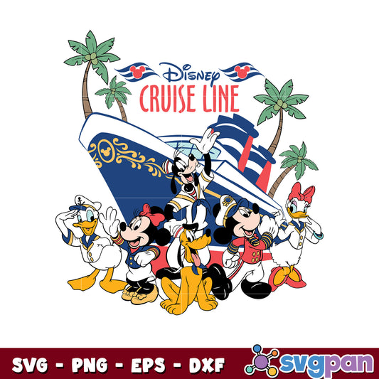 Mickey mouse friends disney cruise line svg, disney cruise line mickey​ svg