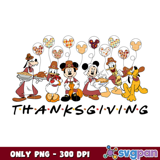 Mickey mouse friends thanksgiving png, mickey mouse christmas png