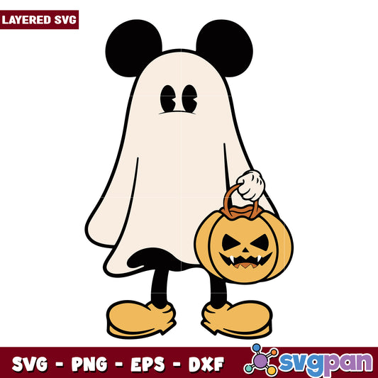 Mickey mouse ghost svg