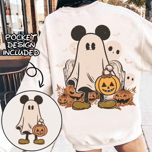 Mickey mouse halloween ghost png, trick or treat png , halloween cartoons png