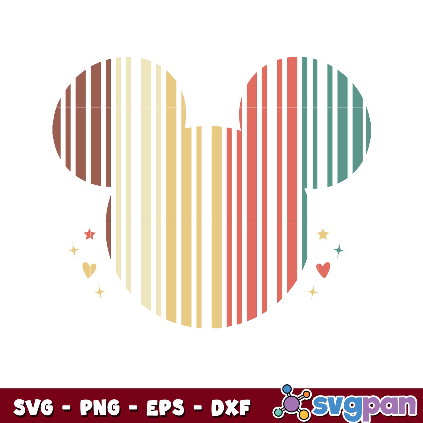 Mickey mouse head design svg, mickey head svg, mickey ears svg