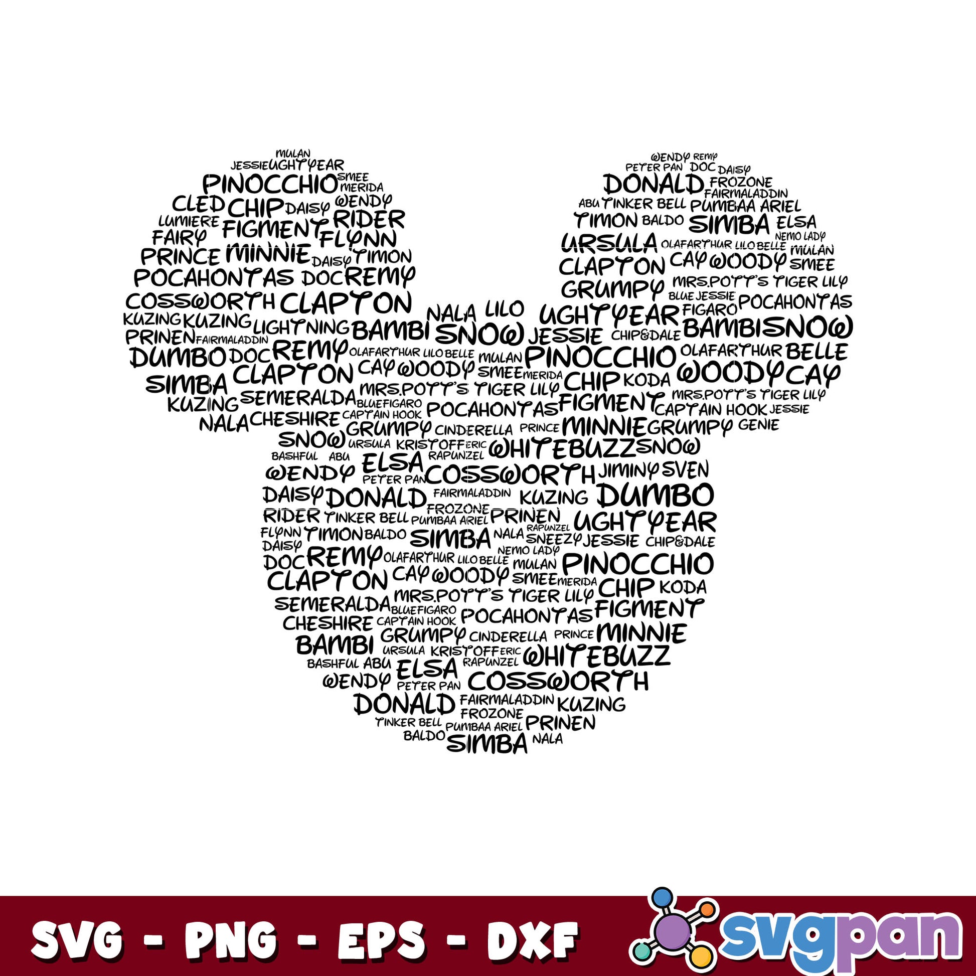 Mickey mouse head name svg, mickey head svg, mickey disney svg