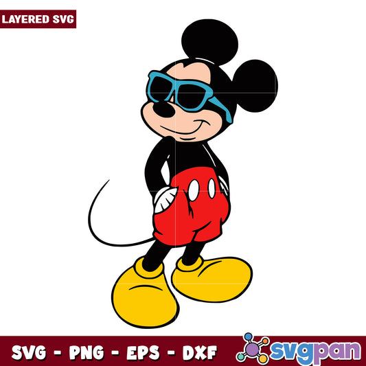 Mickey mouse in the beach svg, disney characters svg, summer time svg