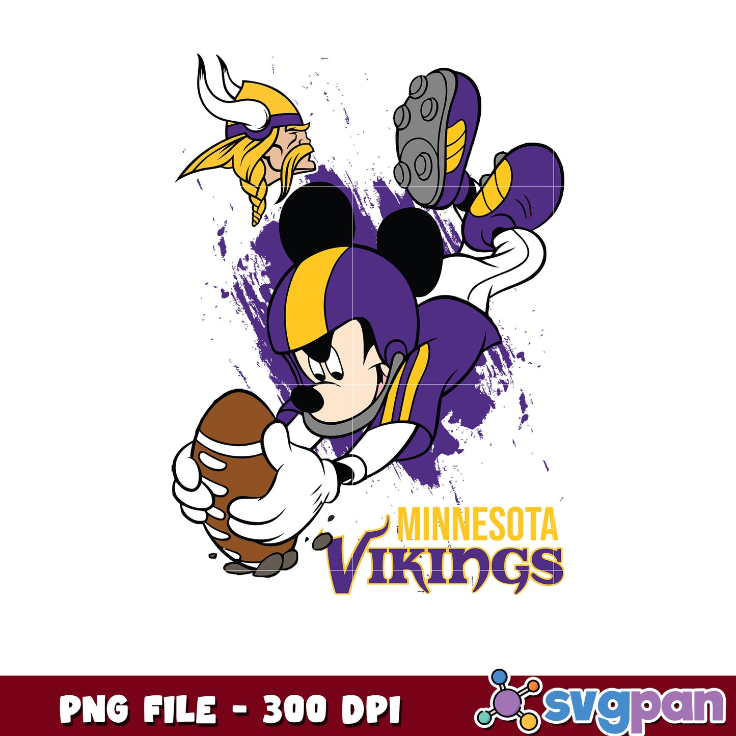 Mickey mouse minnesota vikings png, disney sports png, nfl teams png