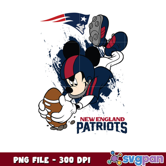 Mickey mouse new england patriots design png, disney sports png, nfl teams png