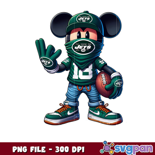 Mickey mouse new york jets png, disney sports png, nfl teams png