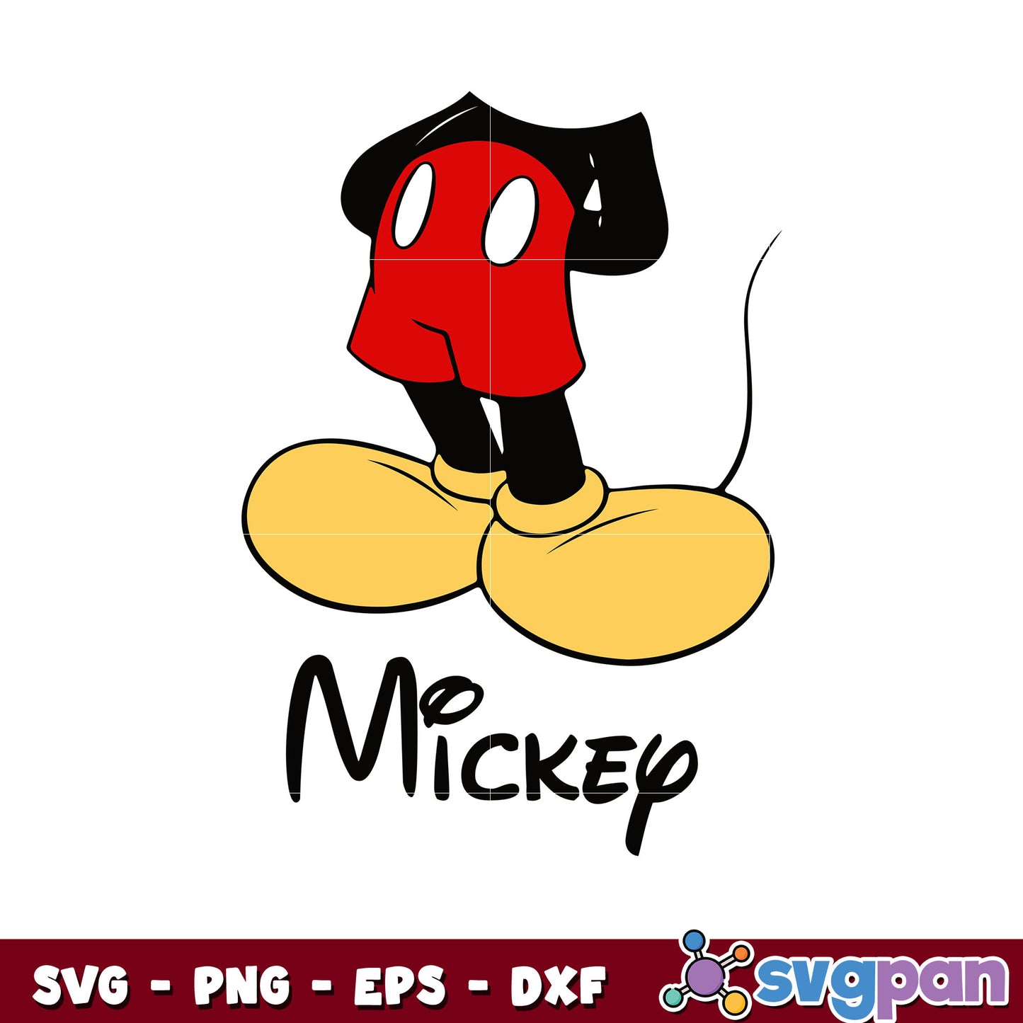 Mickey mouse no head design svg, mickey mouse svg, disney svg