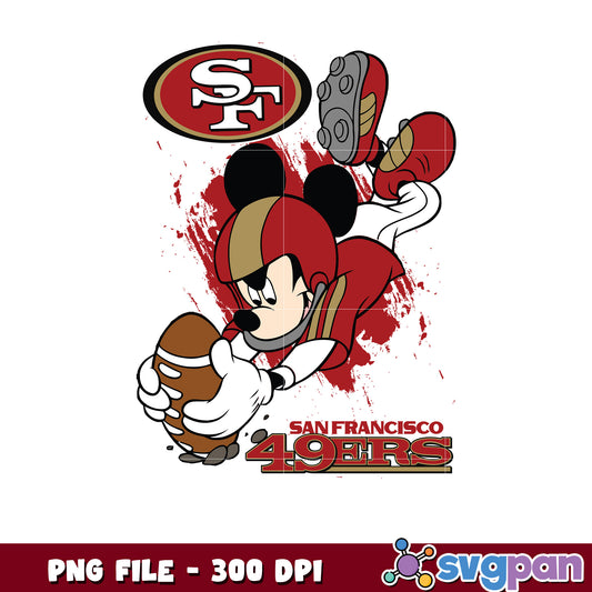 Mickey mouse san francisco 49ers png, super bowl 2025 png, nfl mickey mouse png