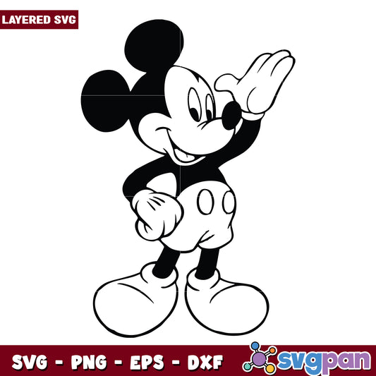 Mickey mouse say hi svg, disney mickey svg, disney cartoons svg