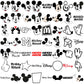 Mickey mouse set svg bundle, mickey mouse drawing svg, mickey mouse toys svg