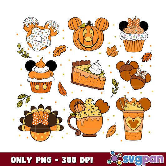 Mickey mouse snacks Fall disney png,  mickey mouse png