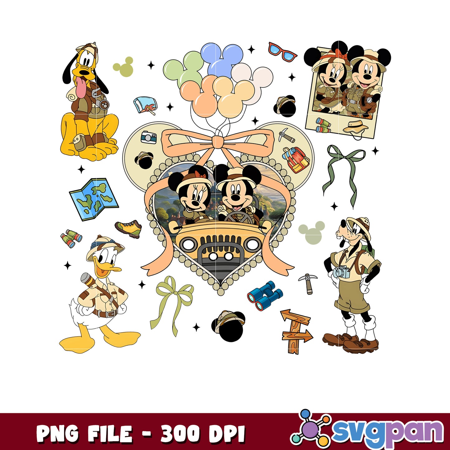 Mickey mouse summer camp png, pirate mickey png, disney camp adventure png
