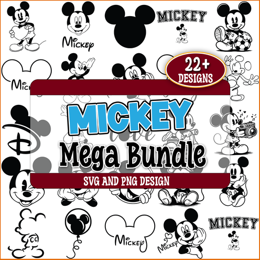 Mickey mouse image svg bundle
