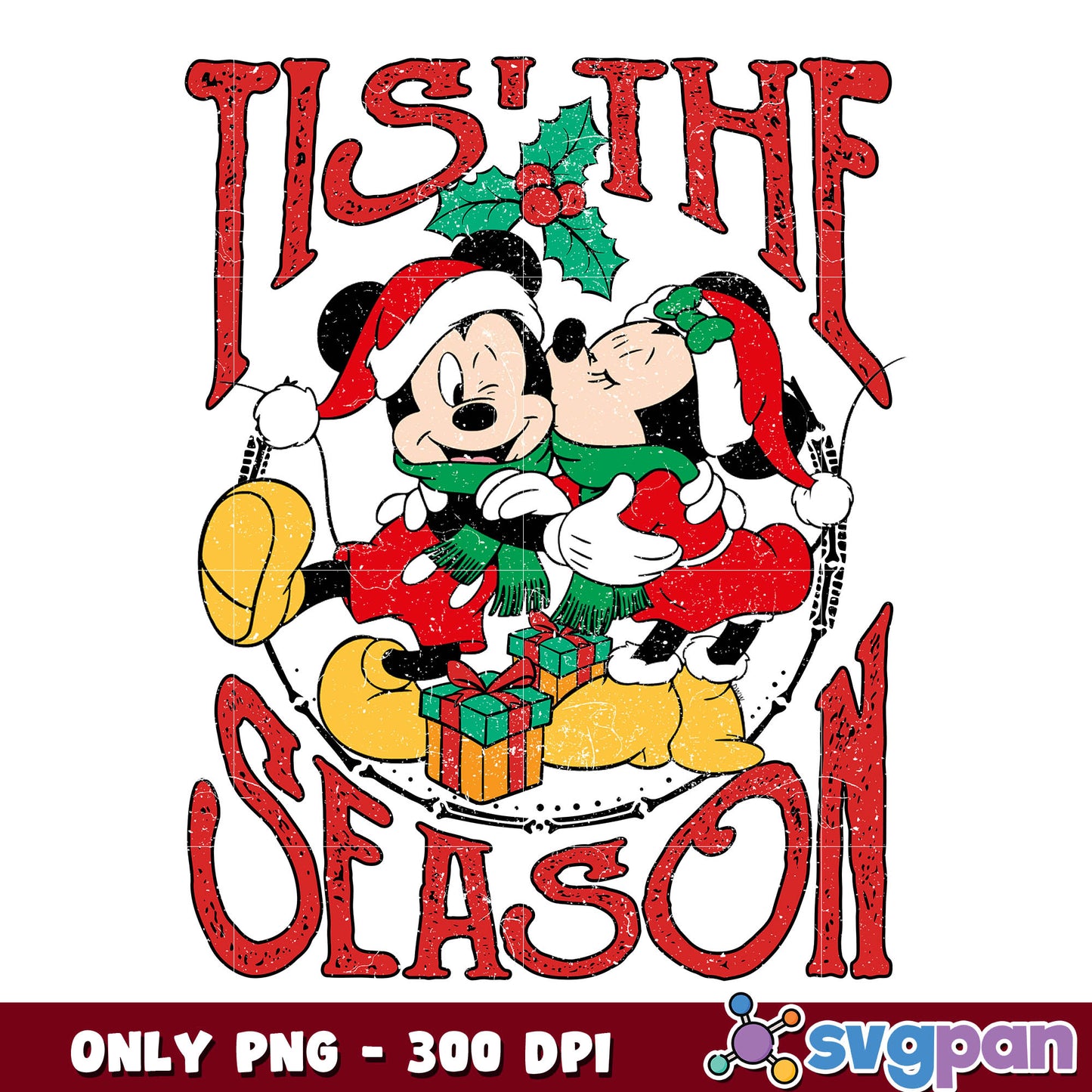 Mickey mouse tis the season png