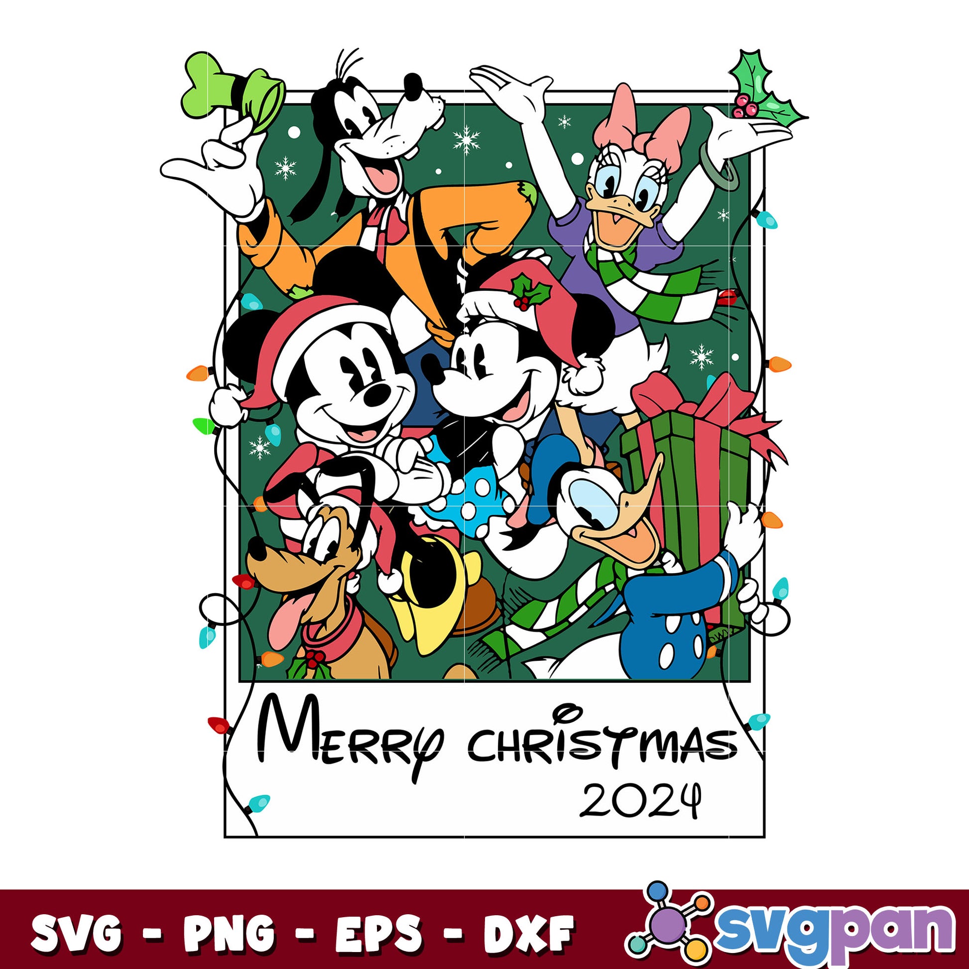 Mickey muose merry christmas 2024 svg