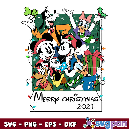 Mickey muose merry christmas 2024 svg